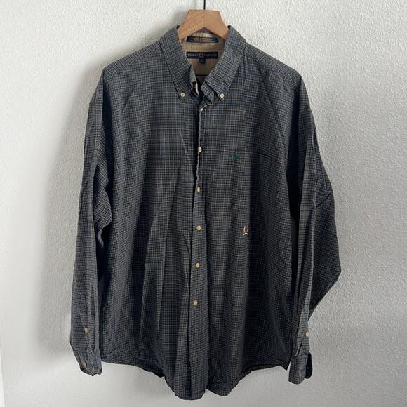 Vintage Tommy Hilfiger Check Plaid Men's Button Front Long Sleeve Shirt XL - Picture 1 of 6
